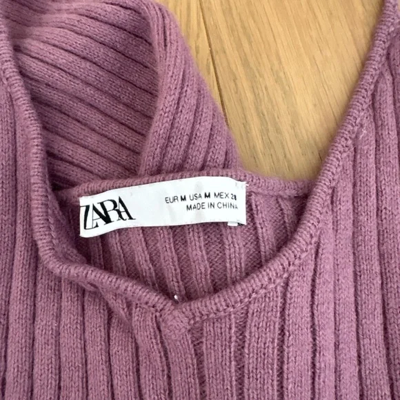 Zara Purple Ribbed Knit Set - Picture 3 of 5